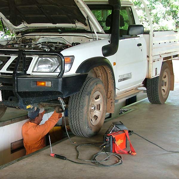 Ute over pit