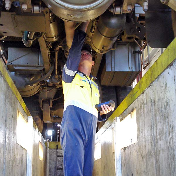 APC, armoured vehicle workshop pit